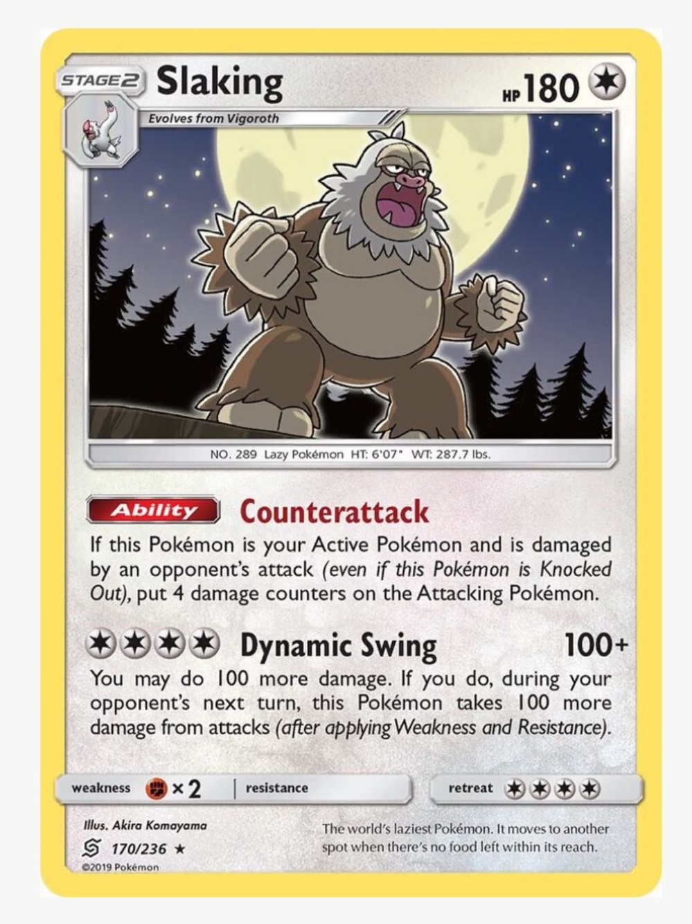 Slaking SM Unified Minds Pokemon Trading Card
